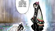 Kanae emerges in front of Shinobu during the Infinity Castle arc (Image Source: VIZ)